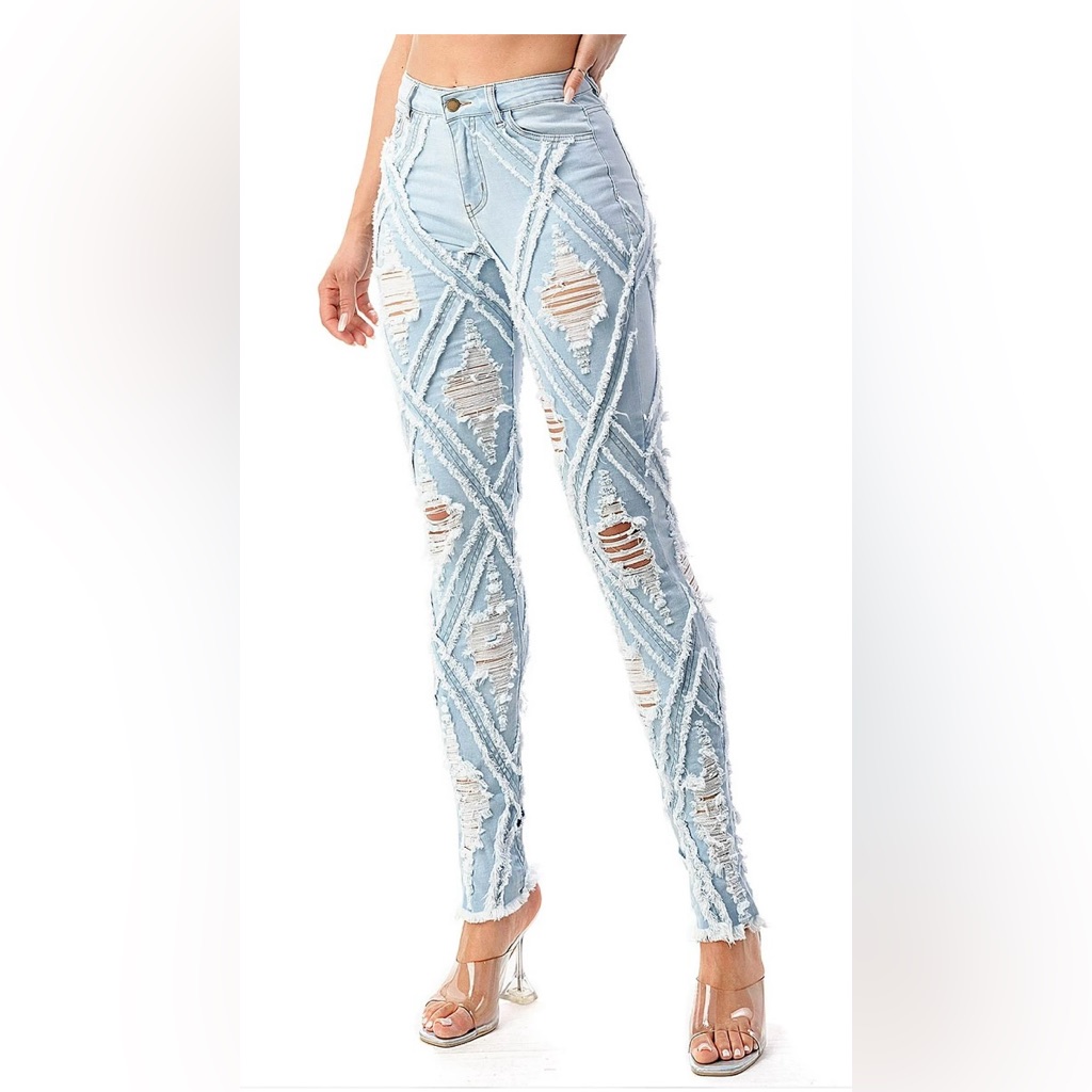 Purple Candy Jeans Denim Design Skinny Stretch #76
